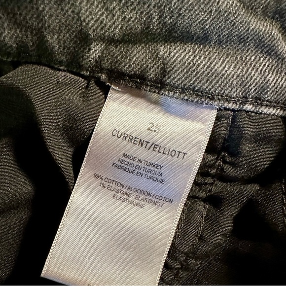 NWOT C/E by Current Elliott ‘Pleated Skinny Jean’ in “Gravity” Wash Size 25 - Picture 12 of 16